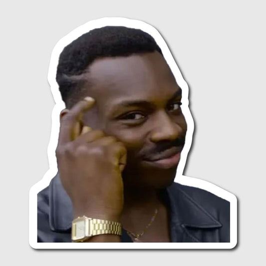 thinking meme sticker