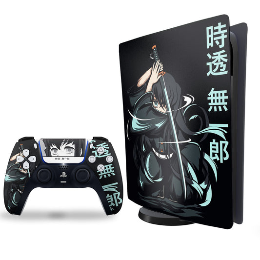 ps5 skins with demon slayer muichiro design