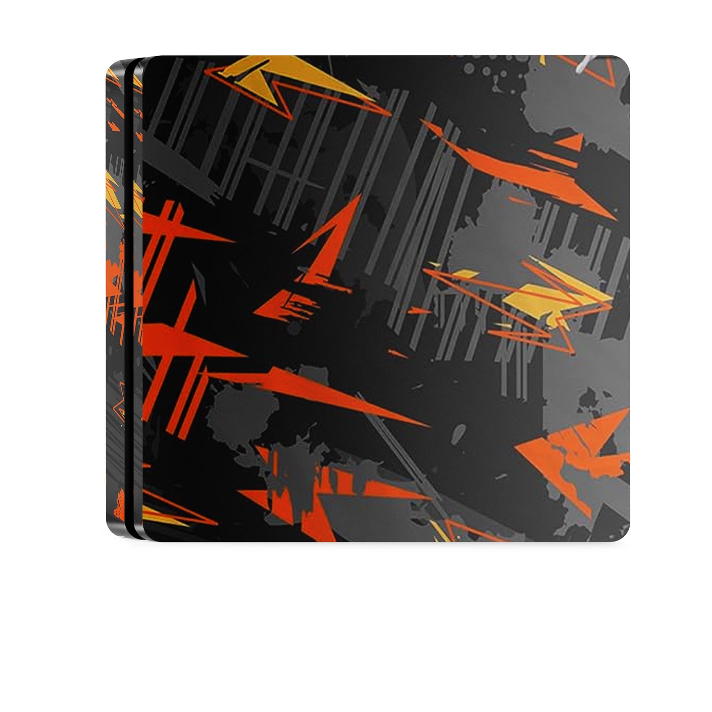 PS4-orange-and-black-camo-pattern-console-decals