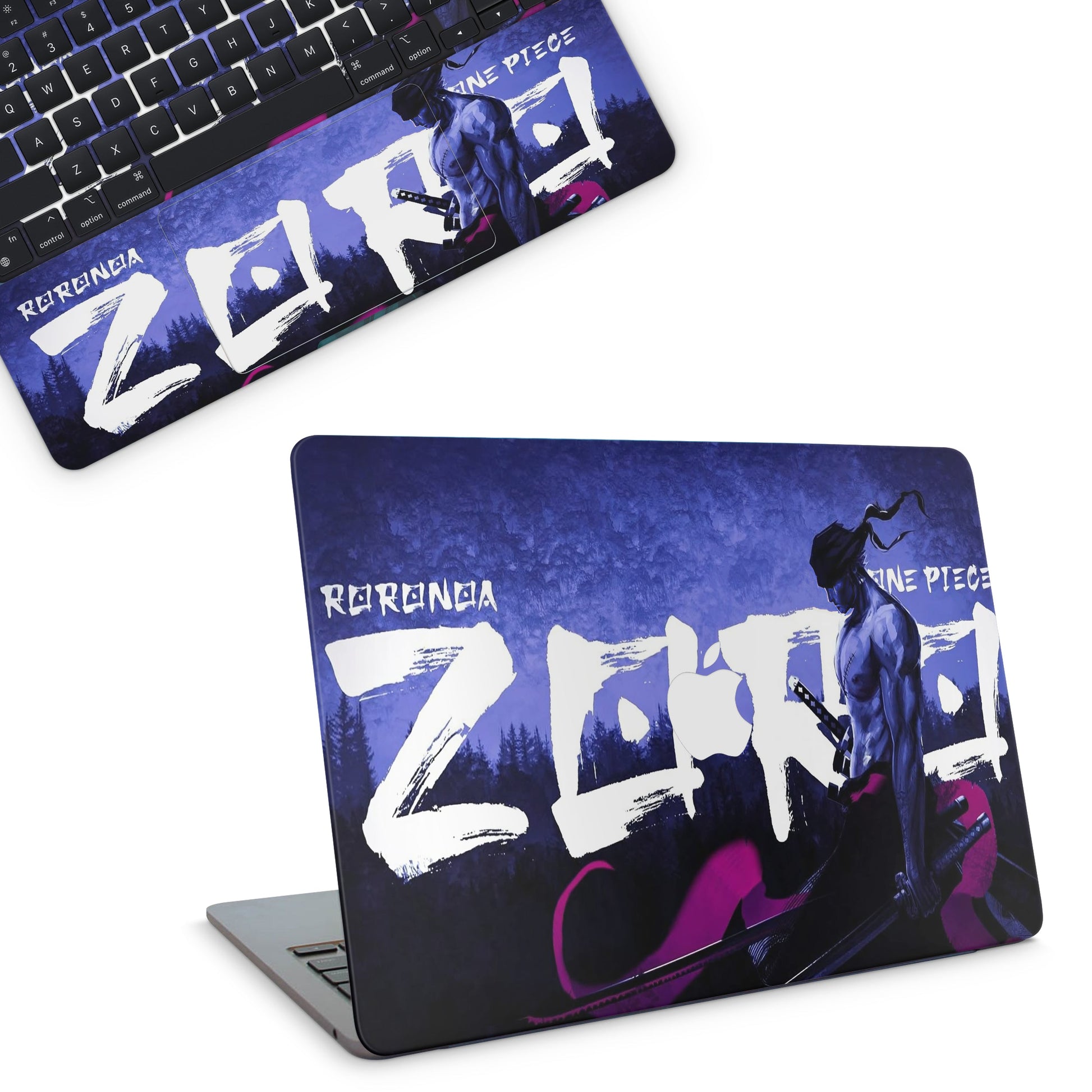 macbook skin one piece zoro design on top