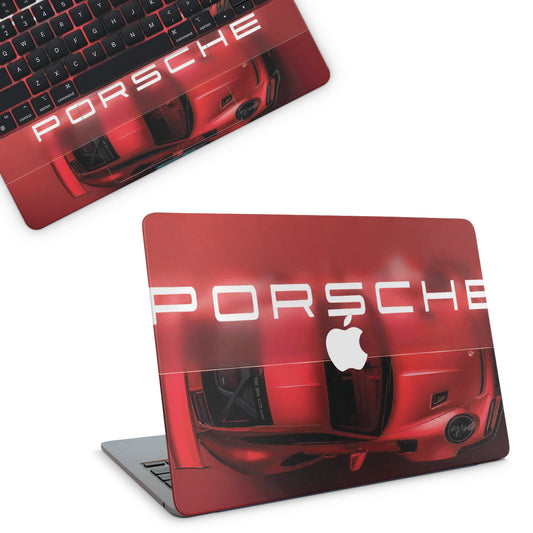 Red Porsche Macbook Skins