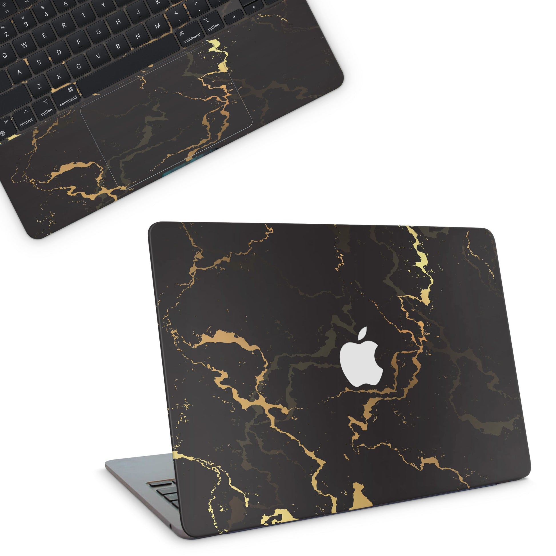 Golden Marble Texture Macbook Skins