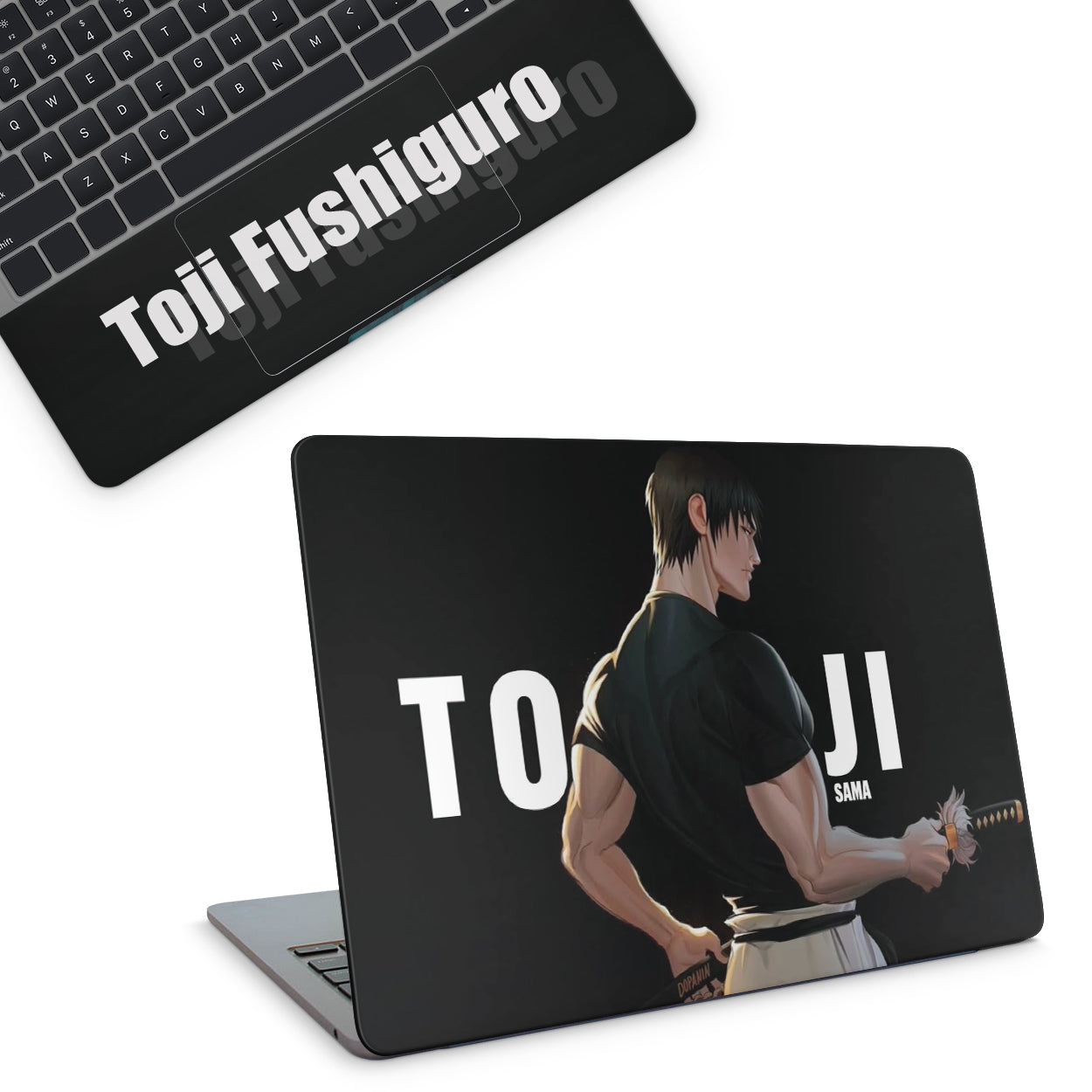 laptop skin with jujutsu kaisen toji fushiguro design
