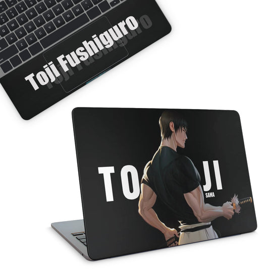 laptop skin with jujutsu kaisen toji fushiguro design