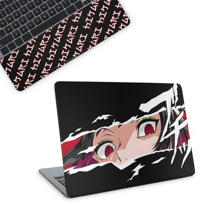 Laptop skin with anime girl design on top