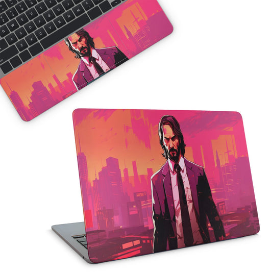 laptop skins - john wick theme movie poster (top)