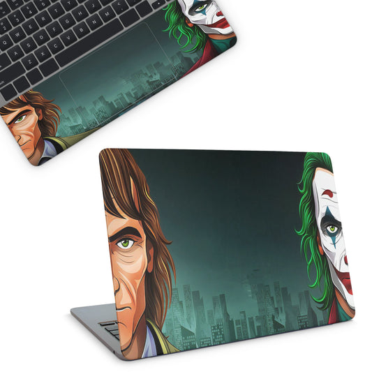Laptop skins - Joker-themed skin on a white background (top)