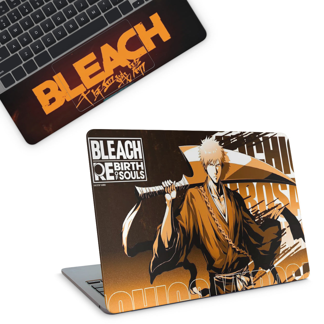 Laptop skin - anime bleach character ichigo on top