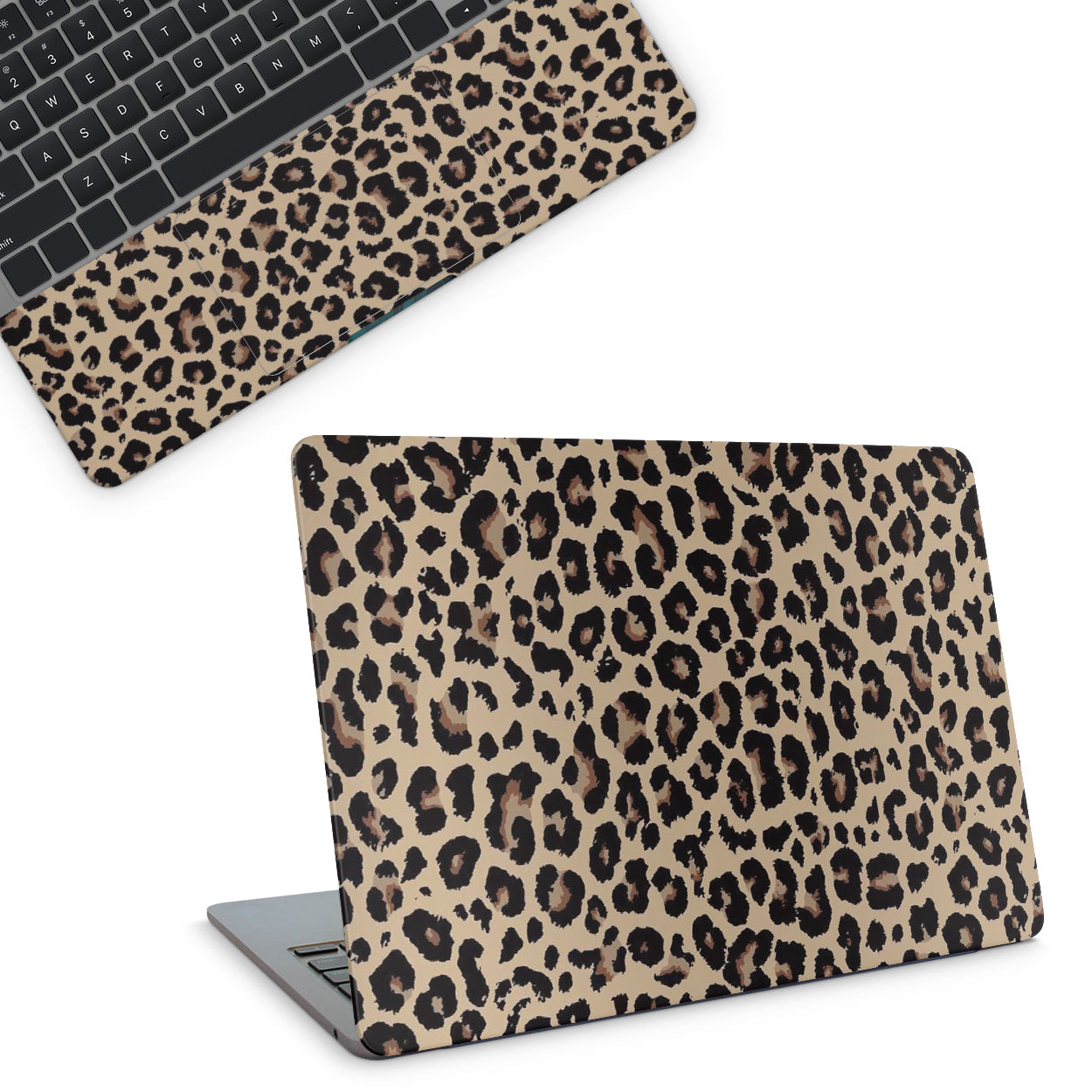 laptop skin with a leopard print design 