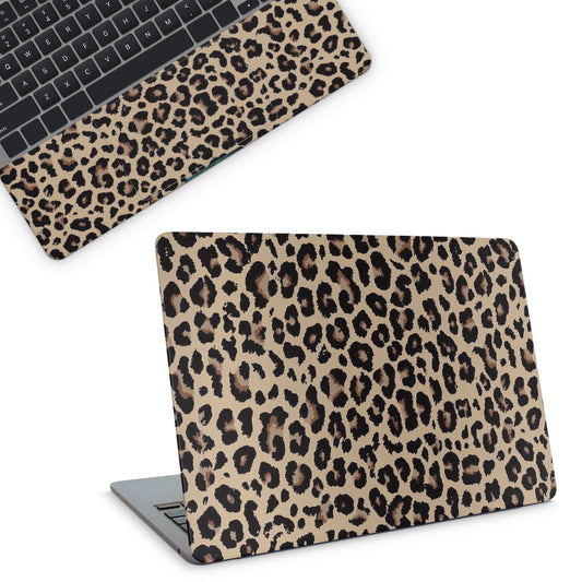 laptop skin with a leopard print design 
