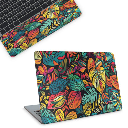 Laptop Skins - Colored Leaf Patterned Skin Top