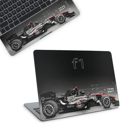 Laptop Skin with F1 Formula 1 car design on top