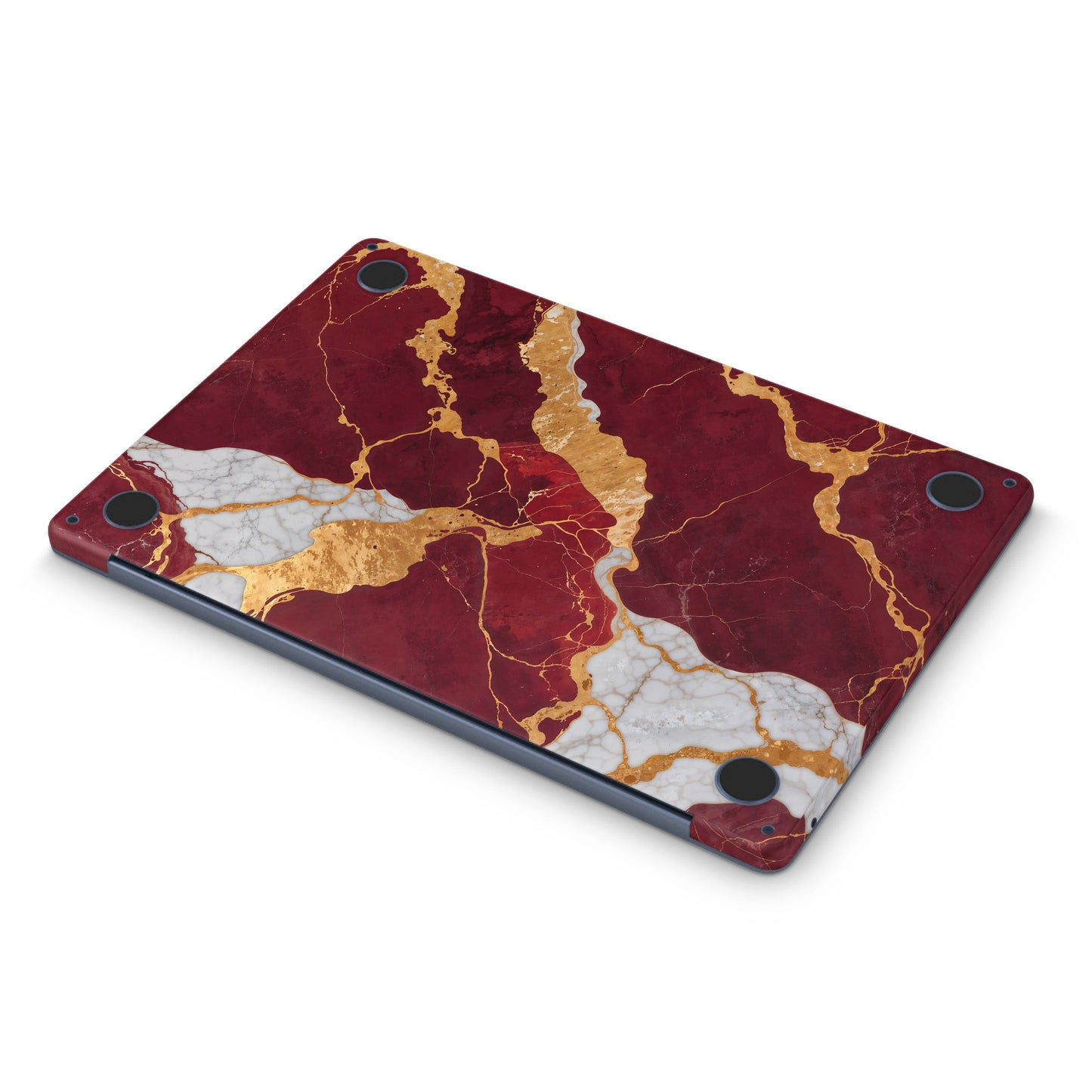 Maroon Marble Textured Macbook Skin