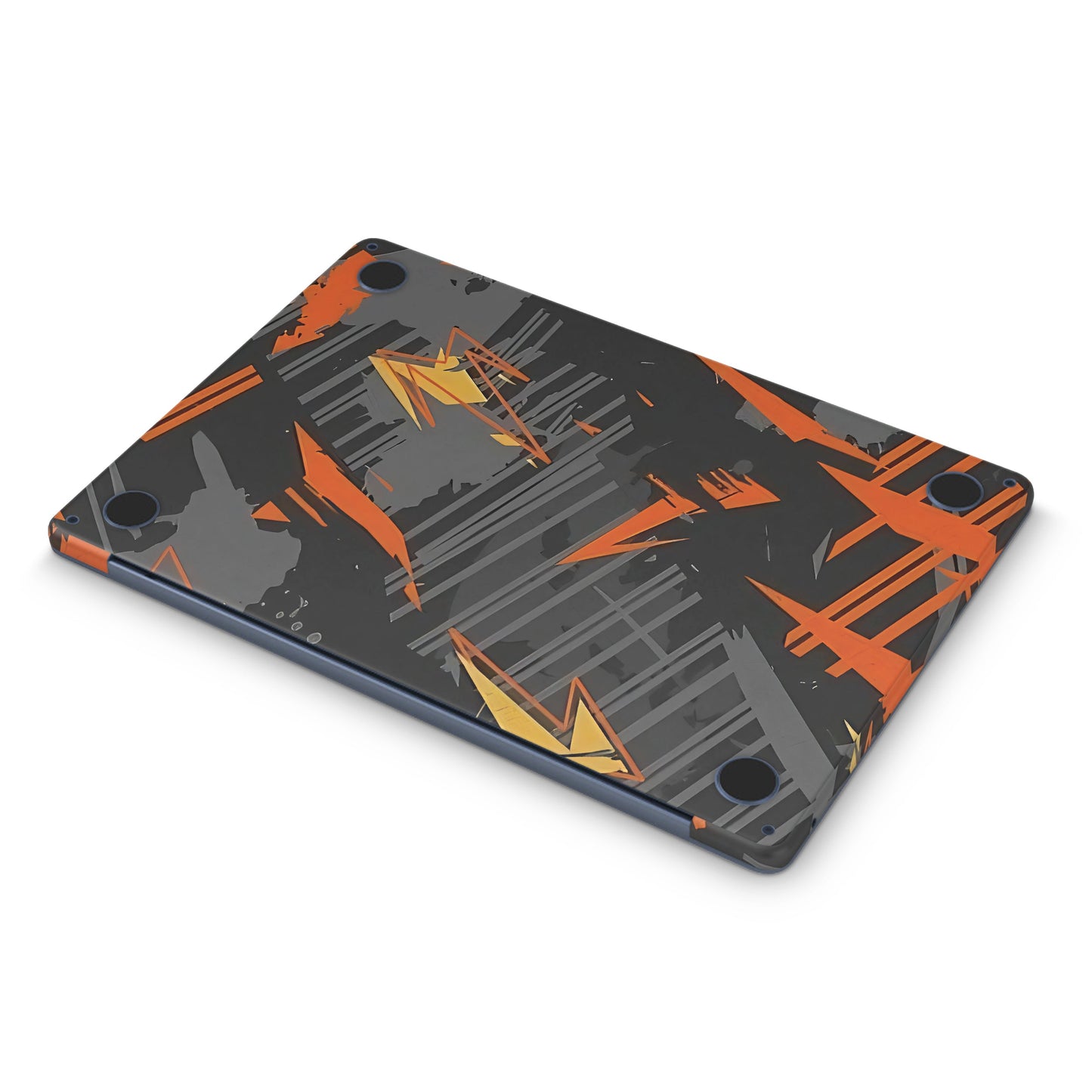 Orange And Black Pattern Macbook Skin