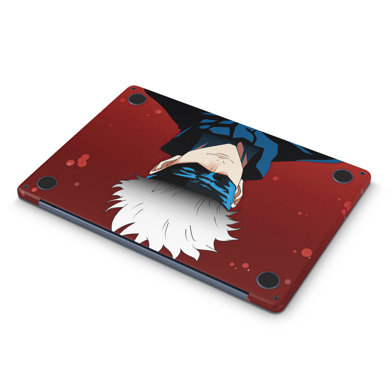 Macbook skin with jujutsu Kaisen Gojo Satoru Design on bottom