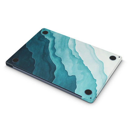 macbook skin - macbook with aqua blue water design bottom