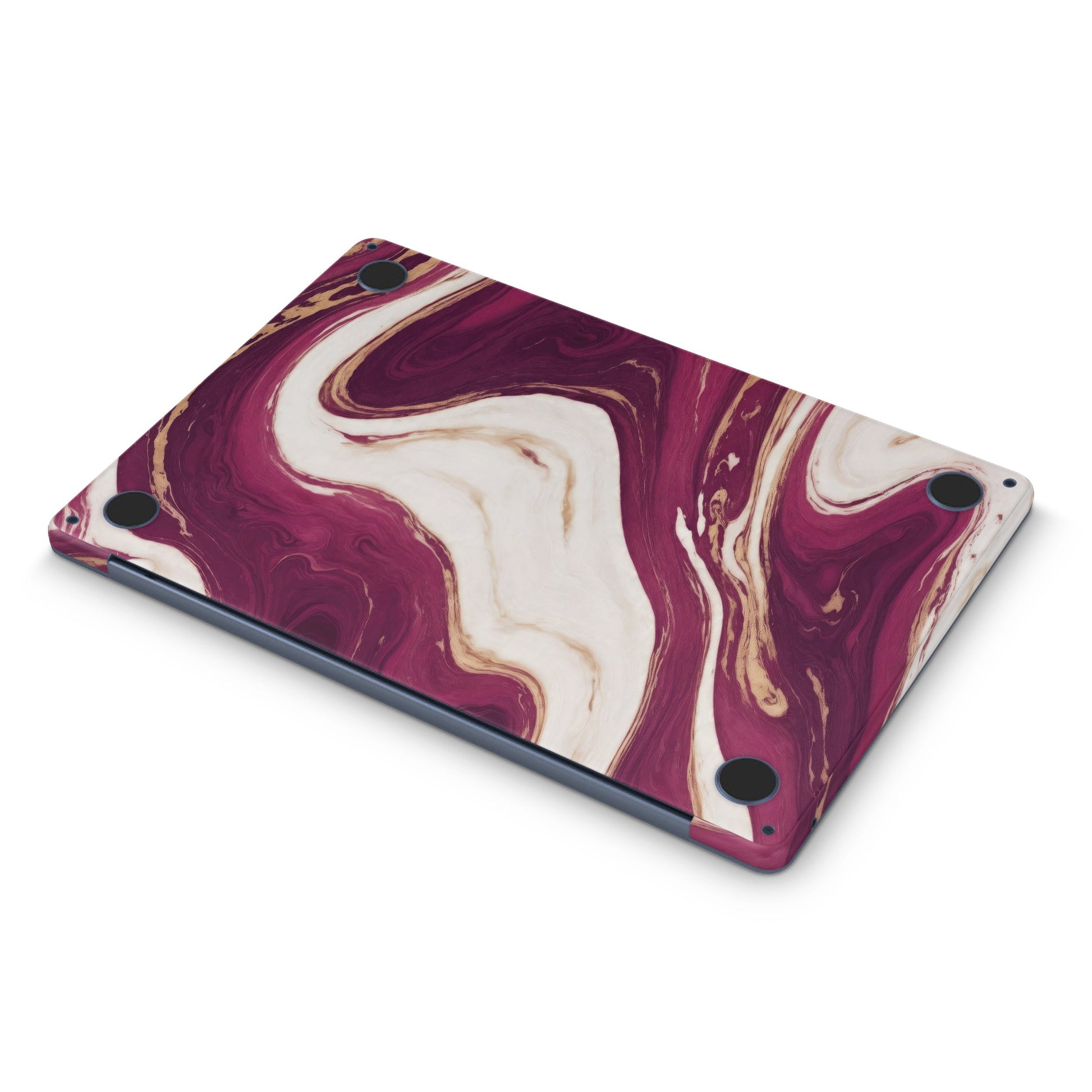 Burgundy Marble Texture Macbook Skin