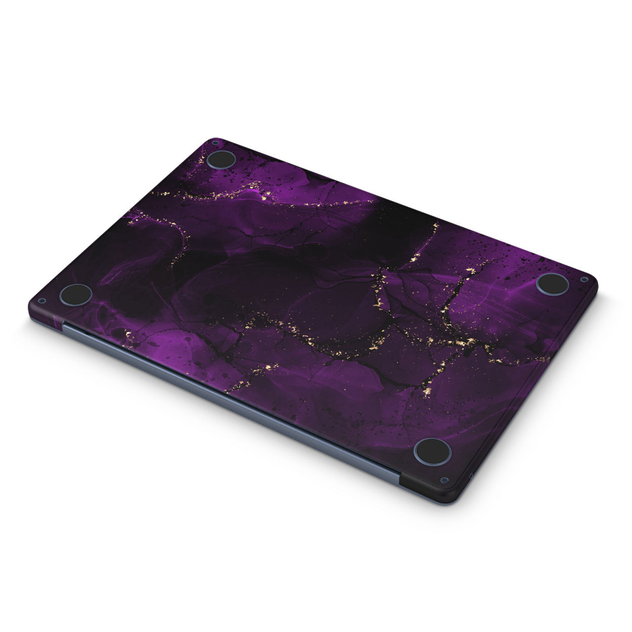 Dark Purple Alcohol Ink Macbook Skins