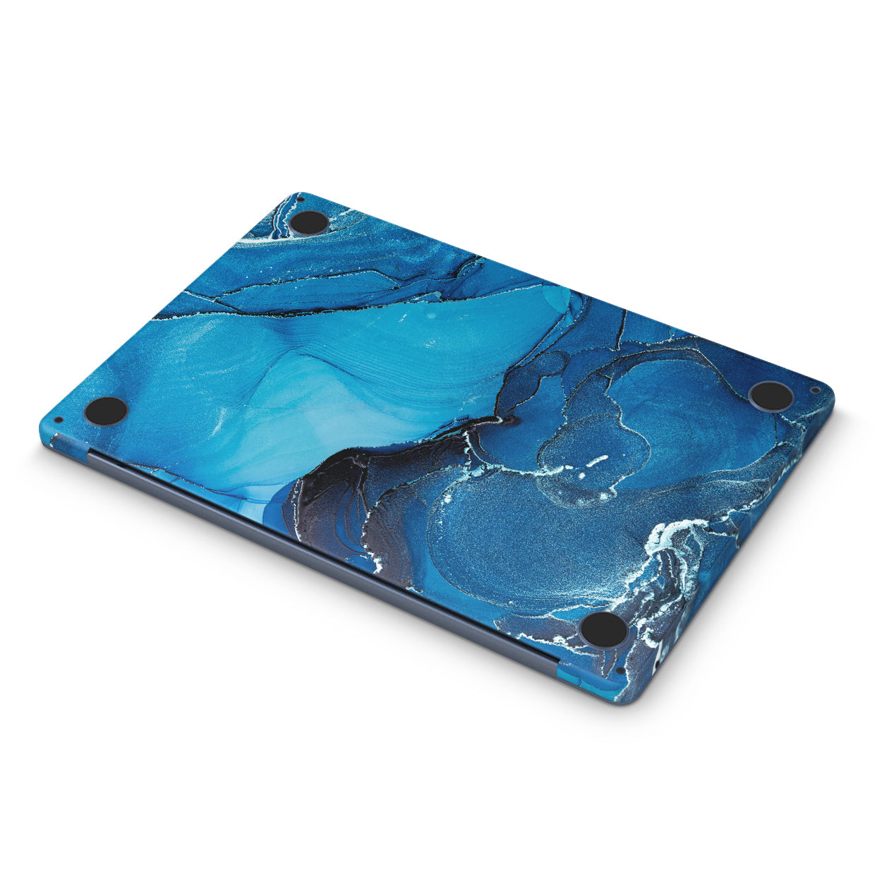 Sea Blue Marble Texture Macbook Skin