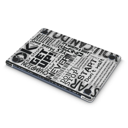 White Motivational Quotes Macbook Skins