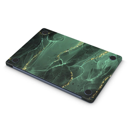 Green Marble Textured Macbook Skin