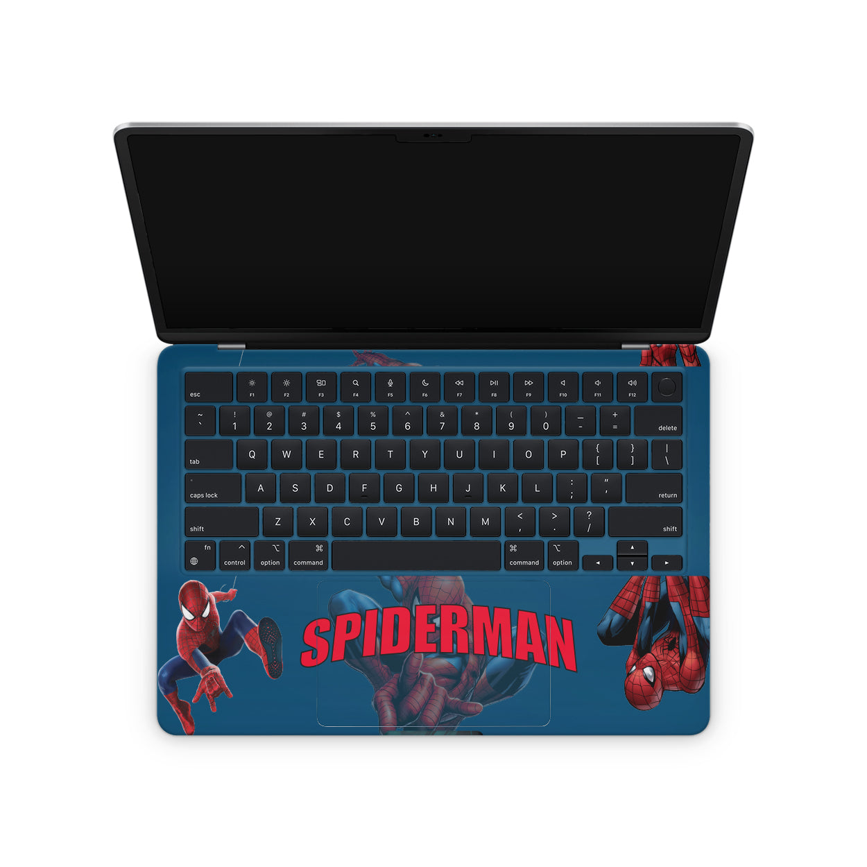 Macbook Skin with marvel spiderman design on keyboard