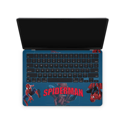 Macbook Skin with marvel spiderman design on keyboard