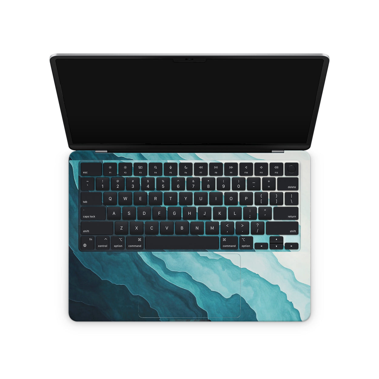macbook skin - macbook with aqua blue water design on keyword area
