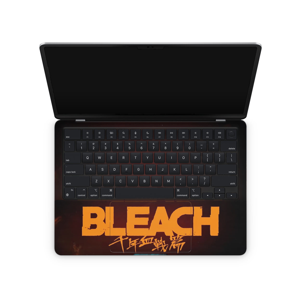macbook skin with bleach ichigo design on keyboard area