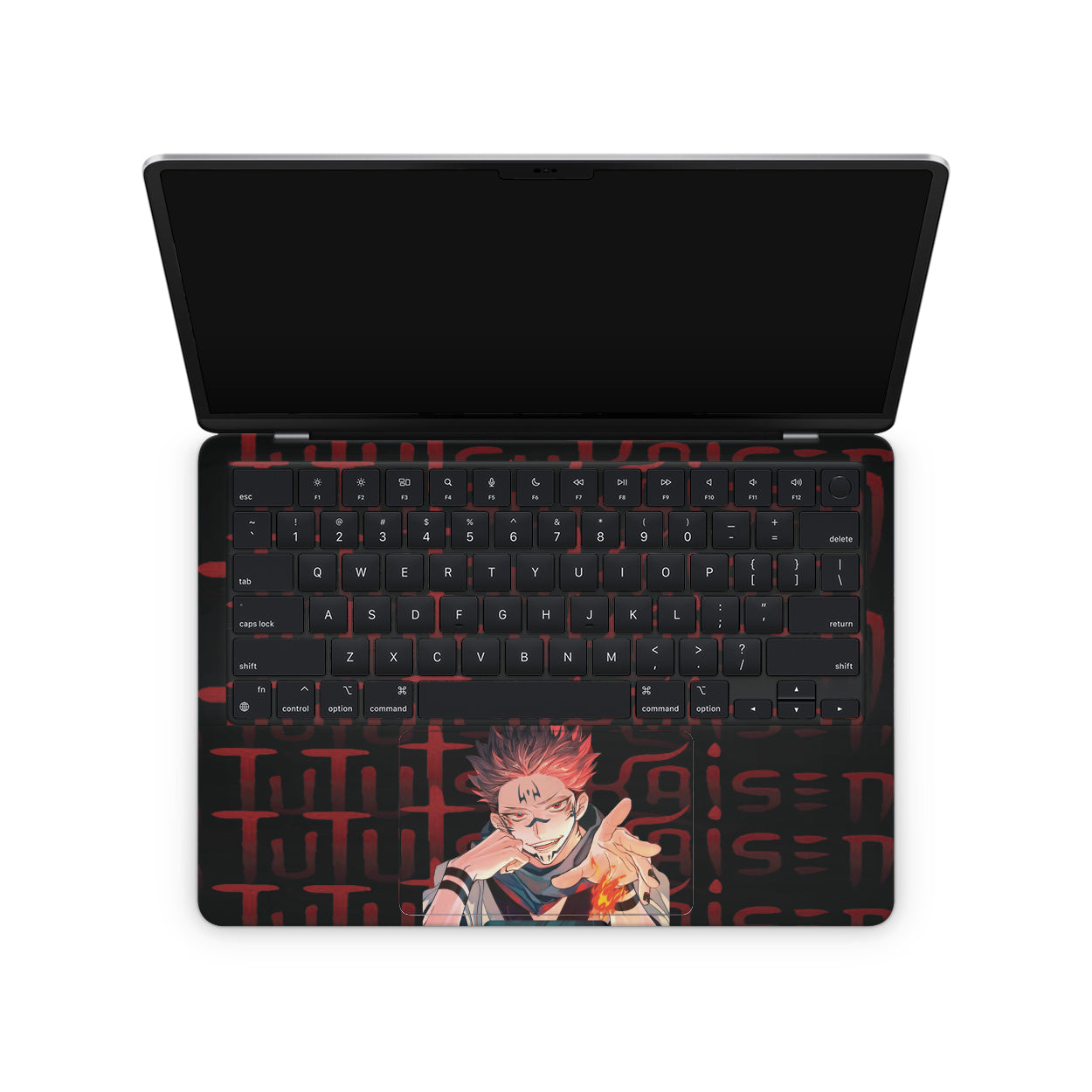 Macbook Skin With Jujutsu Kaisen Sukuna keyboard