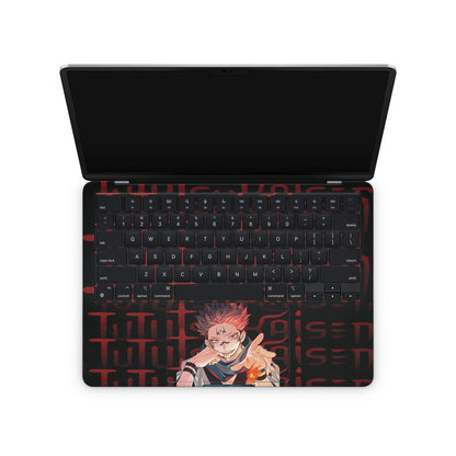 Macbook Skin With Jujutsu Kaisen Sukuna keyboard