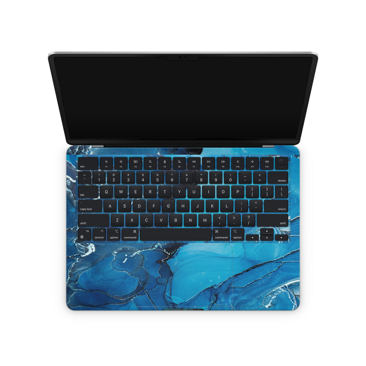 Sea Blue Marble Texture Macbook Skin