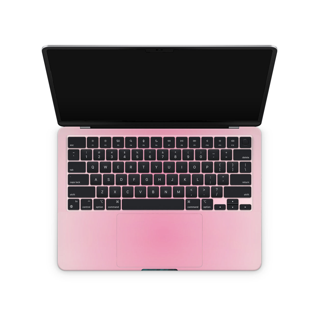 Macbook Skin - Pink Gradient Skin on Macbook inside