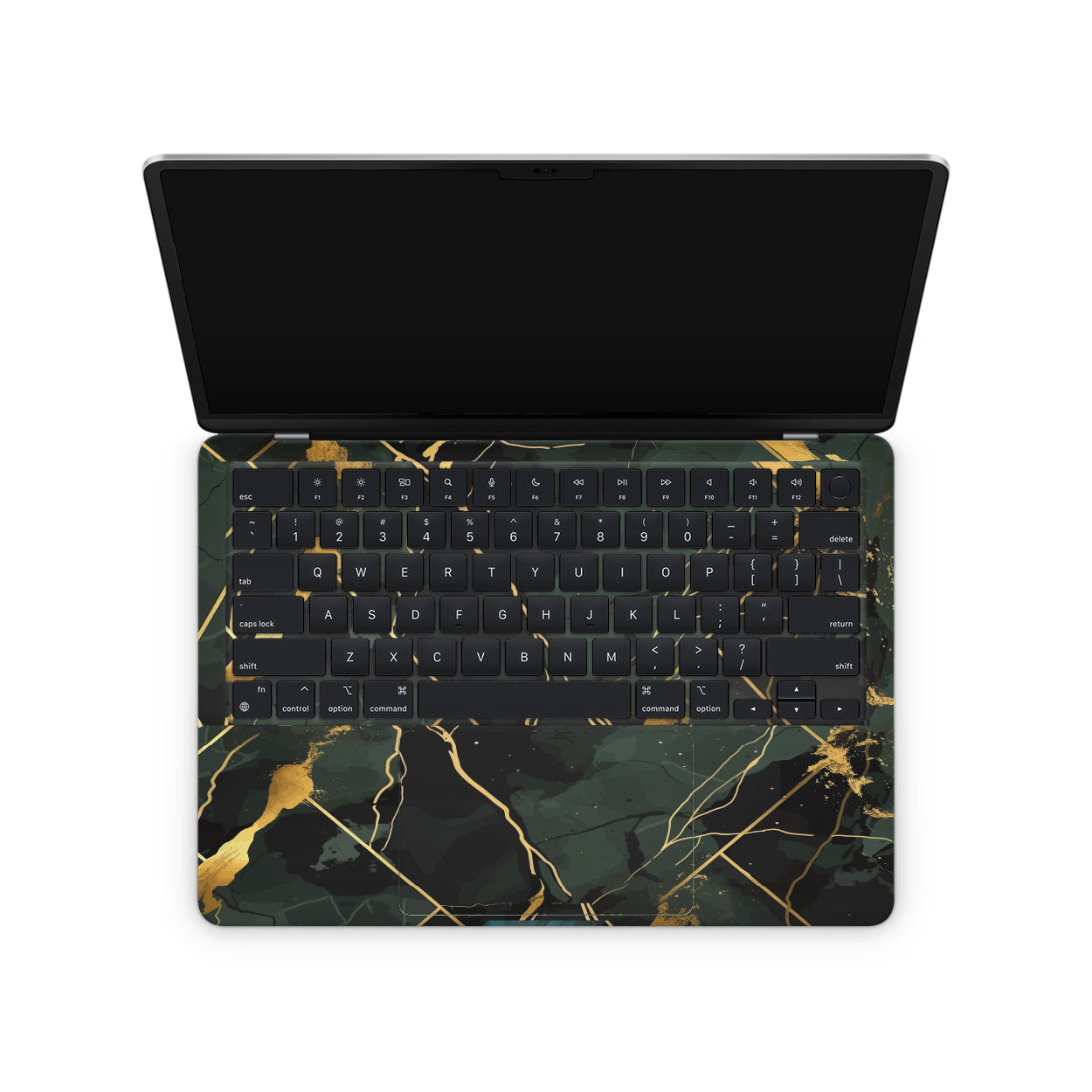 Emerald Marble Textured Macbook Skins
