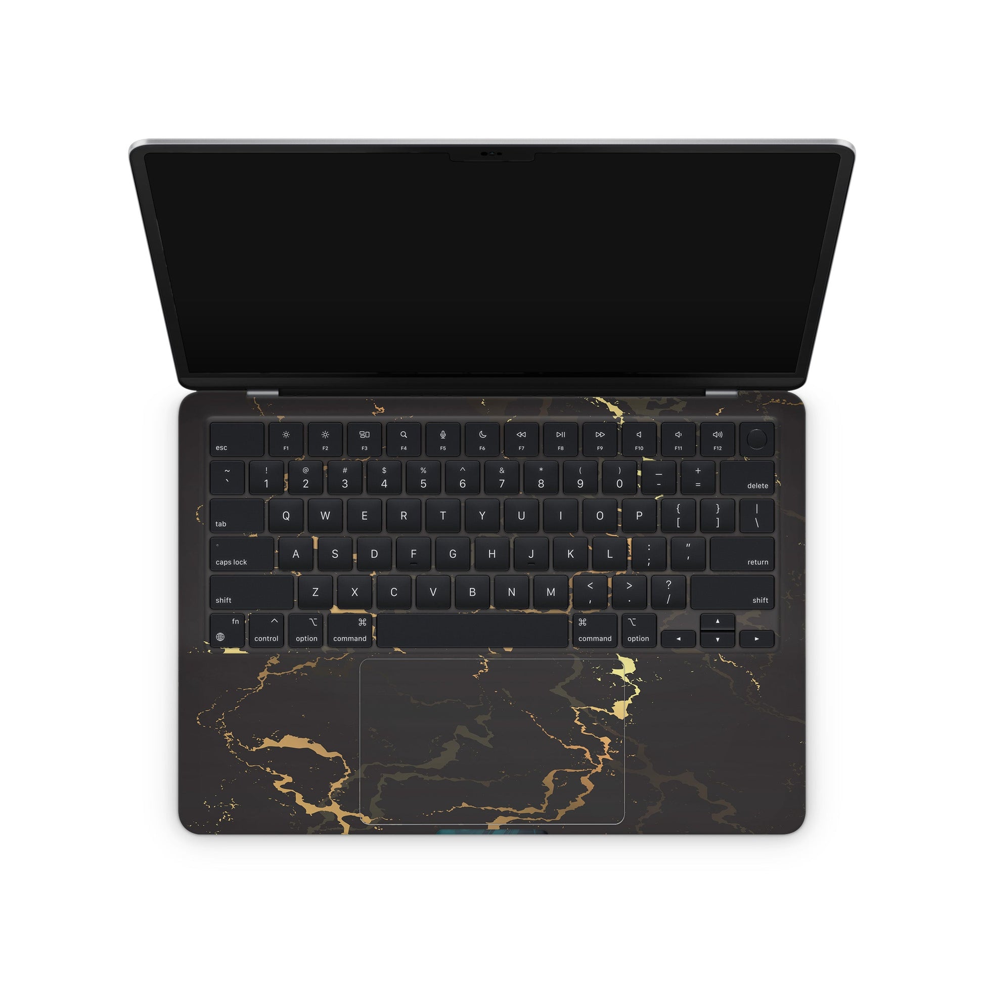 Golden Marble Texture Macbook Skins