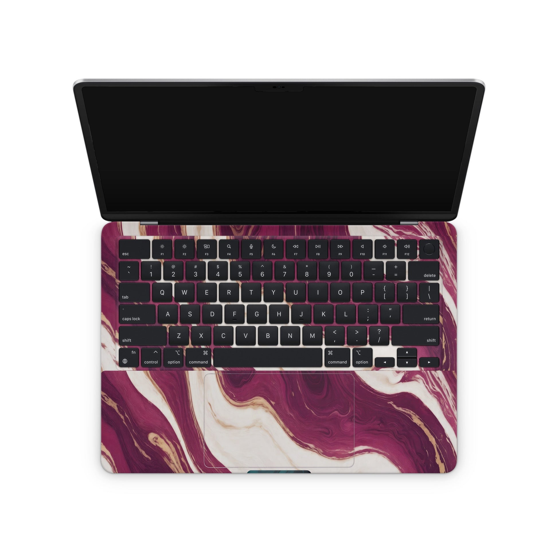 Burgundy Marble Texture Macbook Skin