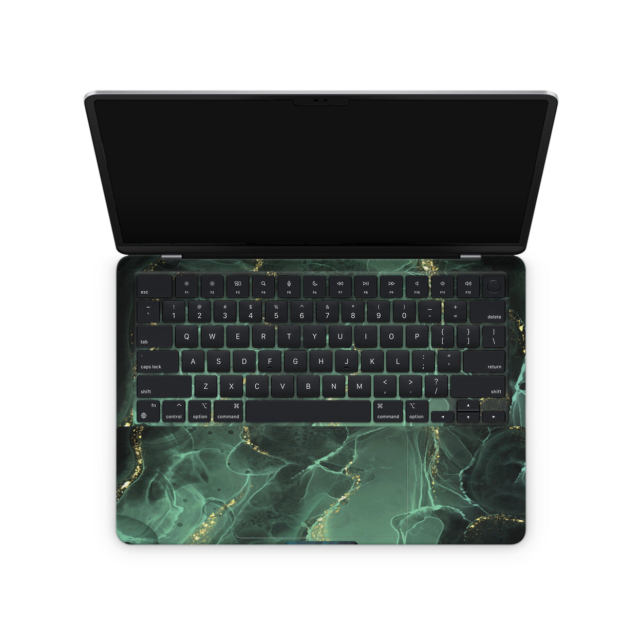 Green Marble Textured Macbook Skin