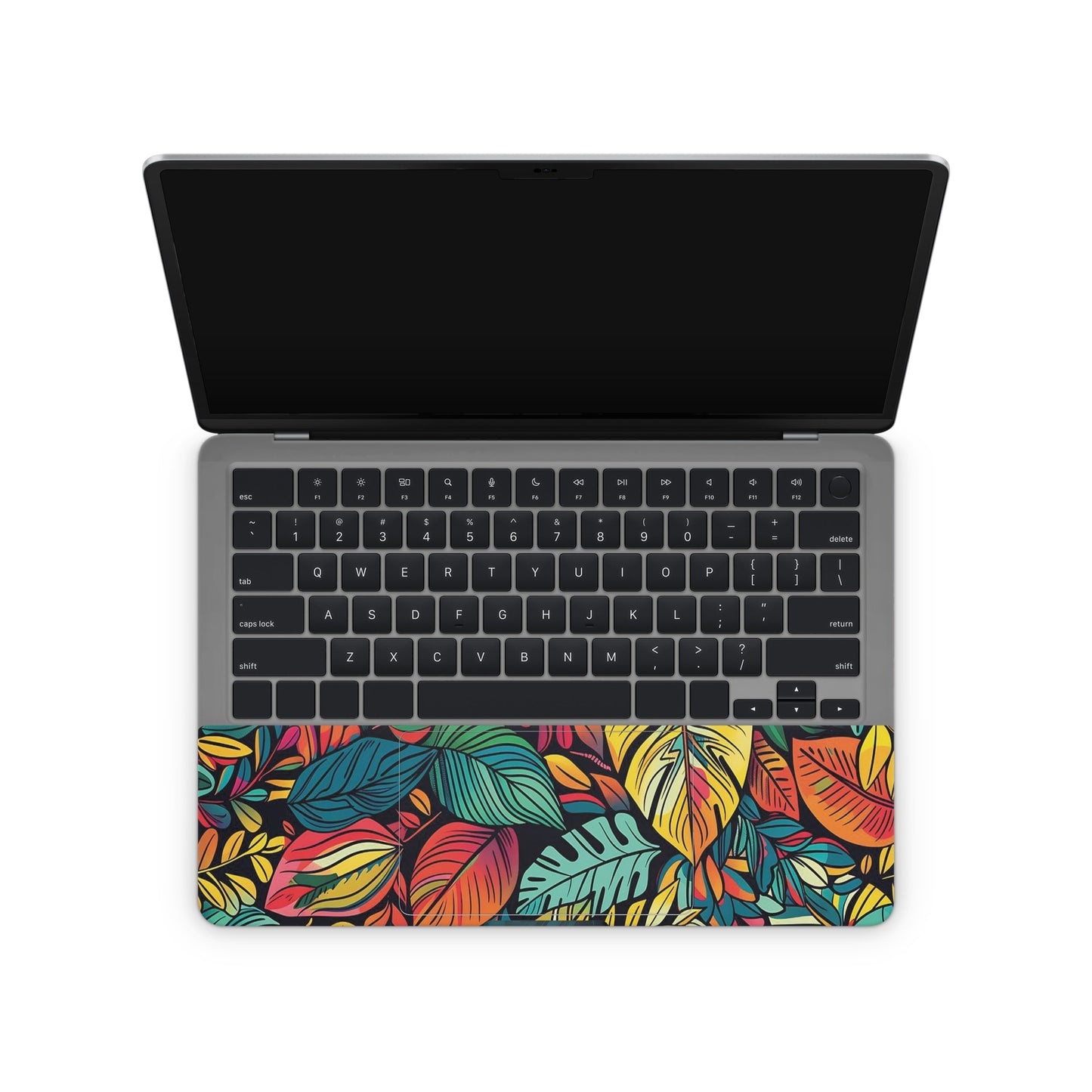 Laptop Skins - Colored Leaf Patterned Skin Inside