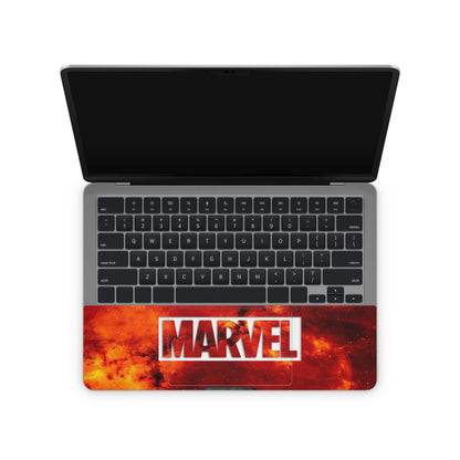 laptop skin - Marvel-themed skin with fiery design (inside)
