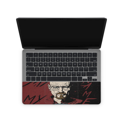 laptop skin breaking bad walter white design on touchpad area