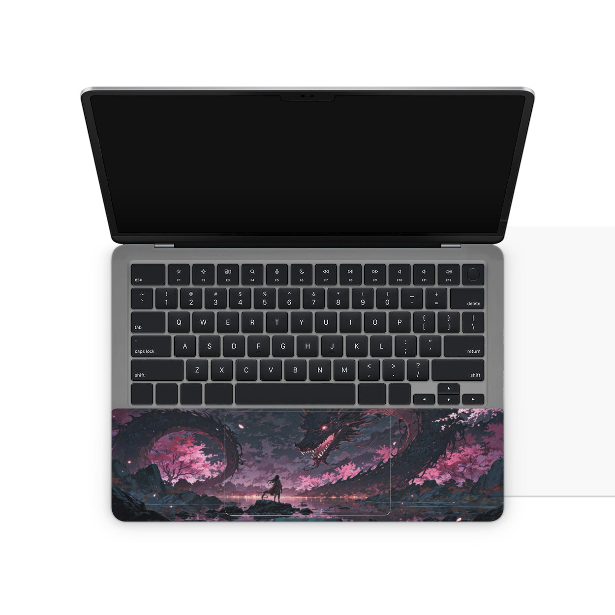 laptop skin - aesthetic girly design on laptop keyboard