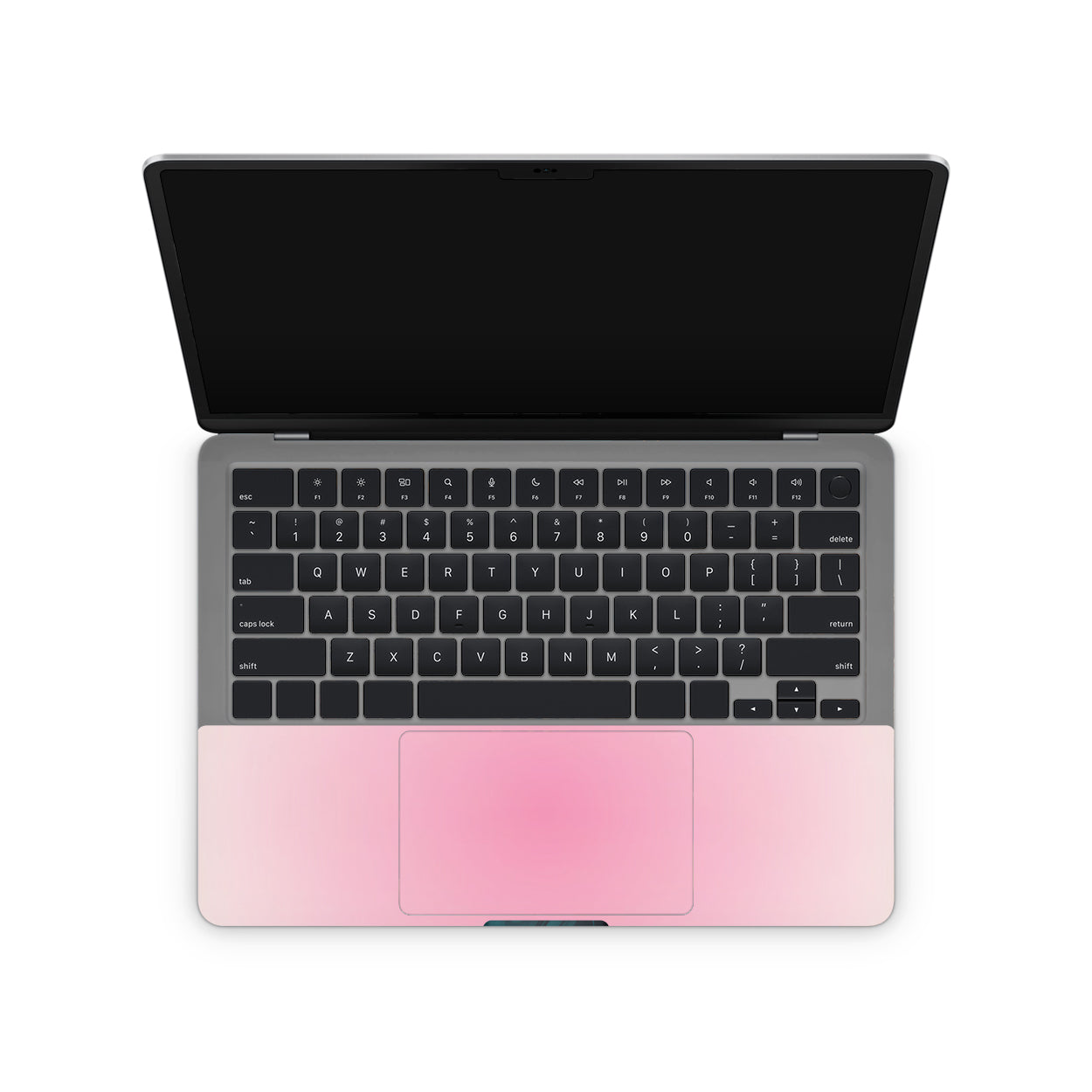 pink laptop skin with blushy pink on the touchpad
