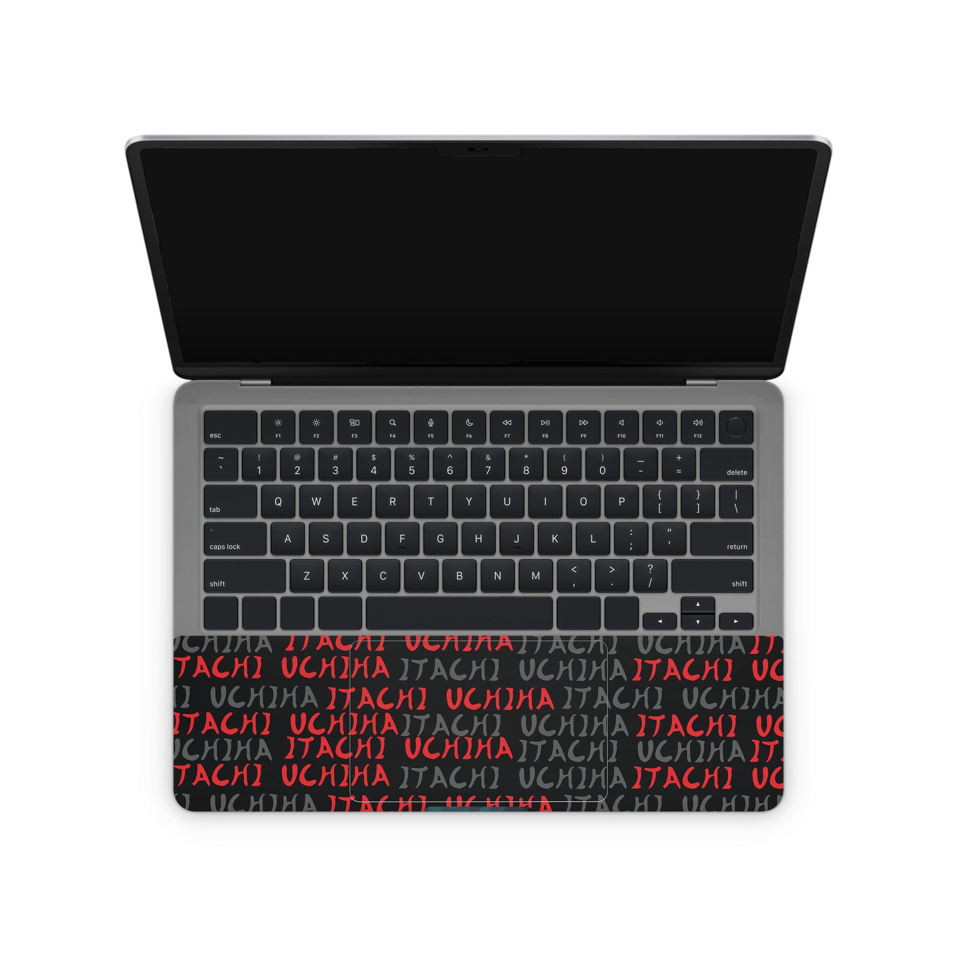 laptop skin with naruto itachi design on touhpad area