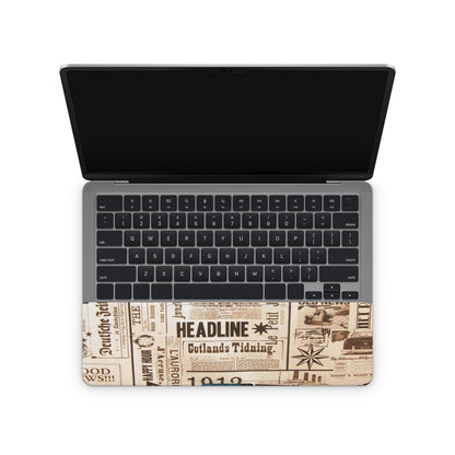Aesthetic Newspaper Laptop Skins touchpad panel