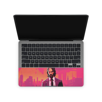 laptop skin with john wick design on touchpad area