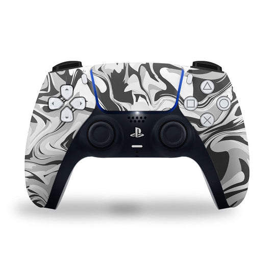 PS5 black and white marble Controller skins 2x - controller skins