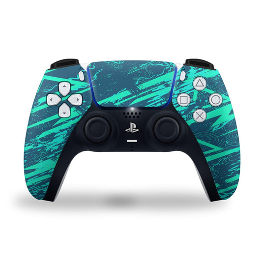 PS5 Bluish Camouflag Controller Skin 2x - controller skins