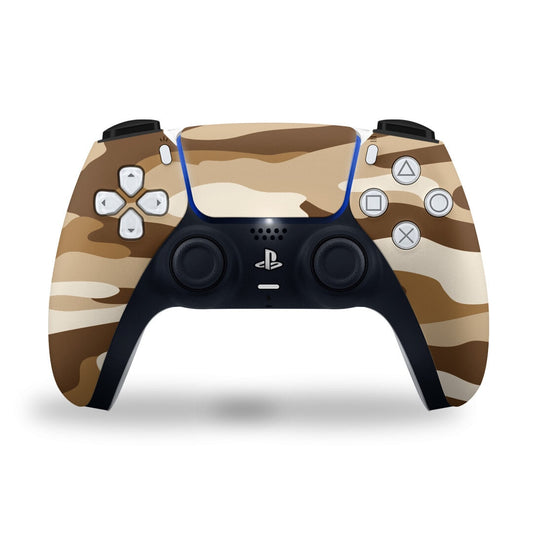 PS5 Brown Military Camouflag Controller Skin 2x - controller skins