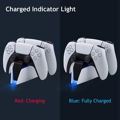 Ps5 Controller Charging Station with Dual Fast Charger Dock for PS5 DualSense Wireless Controller with LED Charging