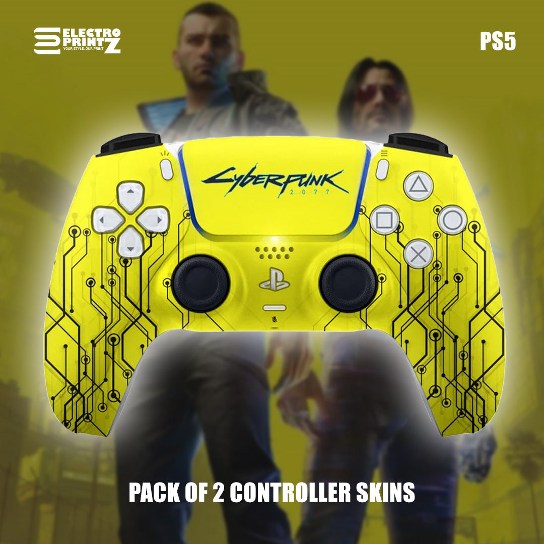 cyberpunk theme ps5 controller skin